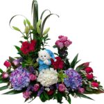 arreglo floral bebe