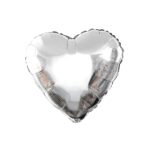 Globo metal corazon plateado