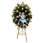 arreglo floral tipo funebre paz