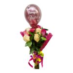 bouquet de flores con globo 2