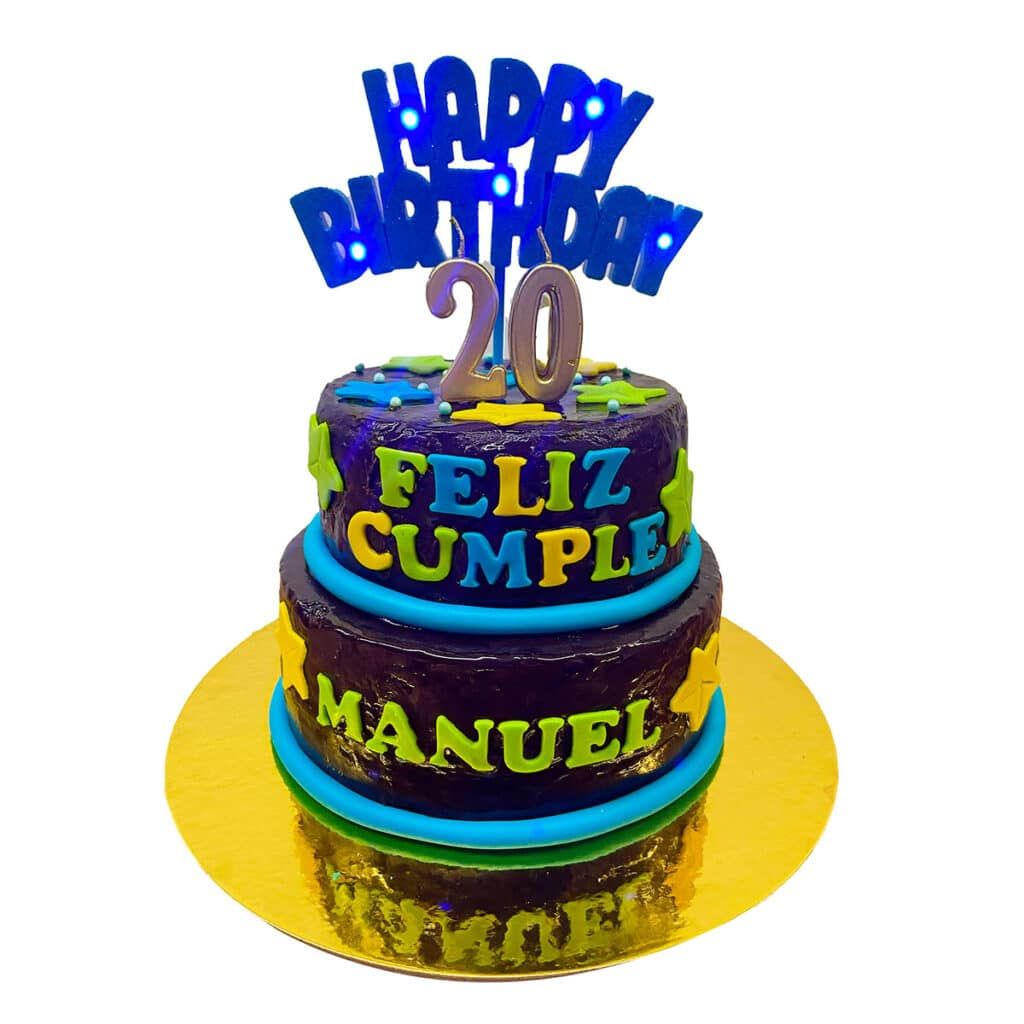 torta sin past decorada topper