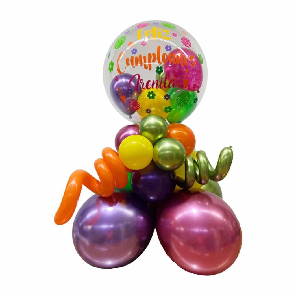 Adorno de Globos tipo Balloon Bouquet Mini Tropical Globos, Flores y