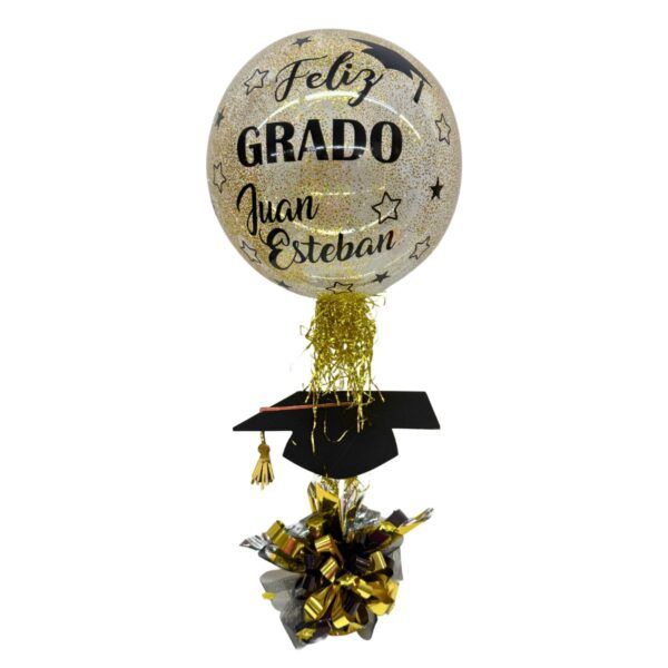 centro de mesa grado burbuja birrete papeleria