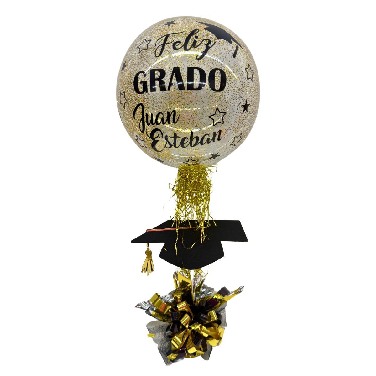 centro de mesa grado burbuja birrete papeleria