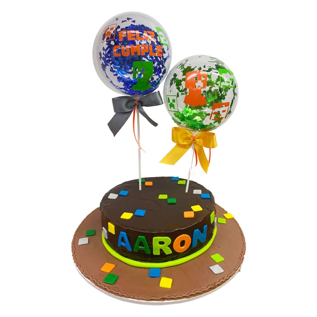 torta minecraft sin past burbujas