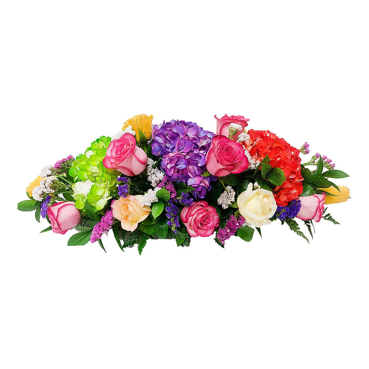 centro de mesa flores colorful