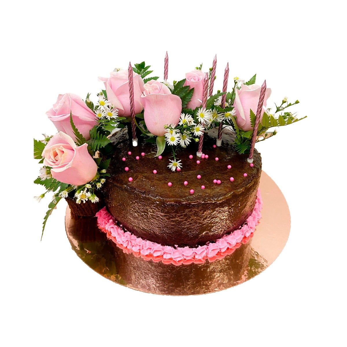torta sin past flores