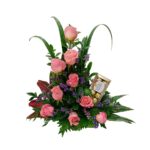 arreglo floral fantasia en rosa