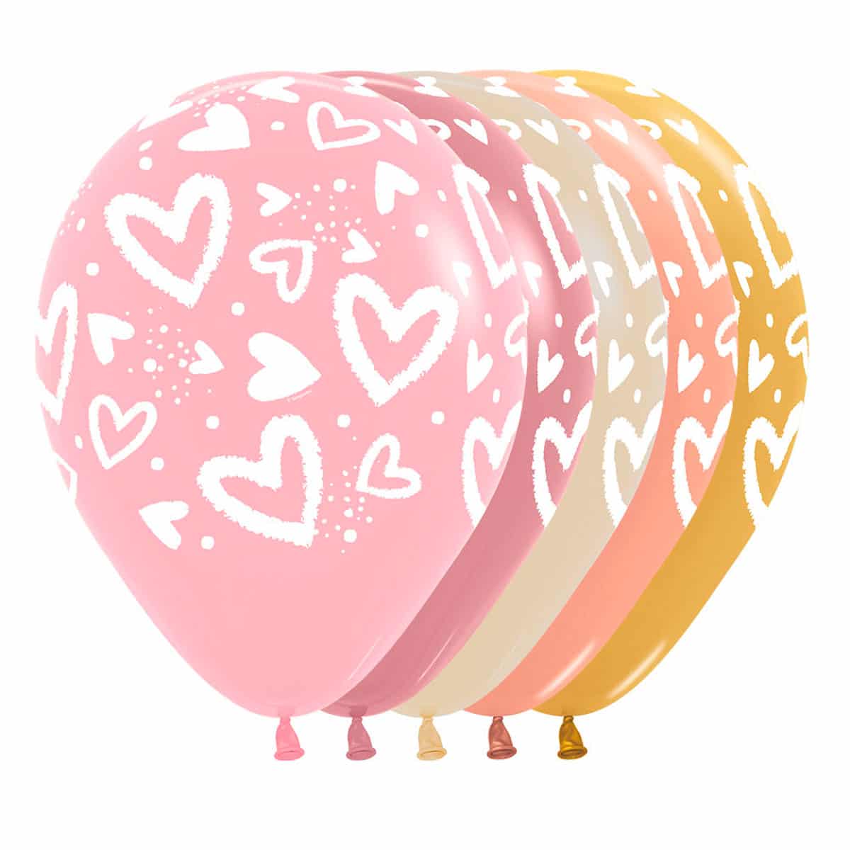 globo corazones rosados