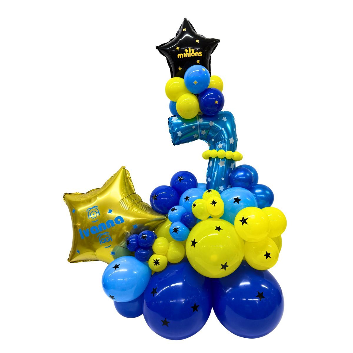 balloon bouquet estrellas minions