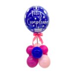 burbuja 9 pulg azul rosados