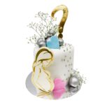 torta revelacion topper perla