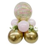 centro de mesa floral burbuja comunion