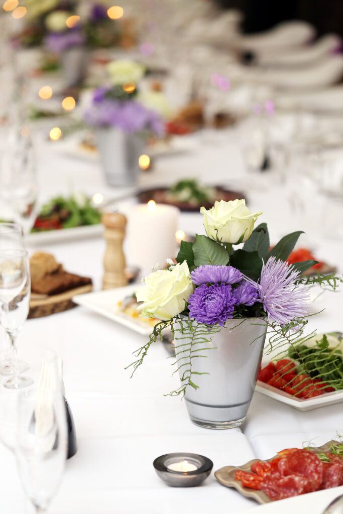 Dining table at a celebration