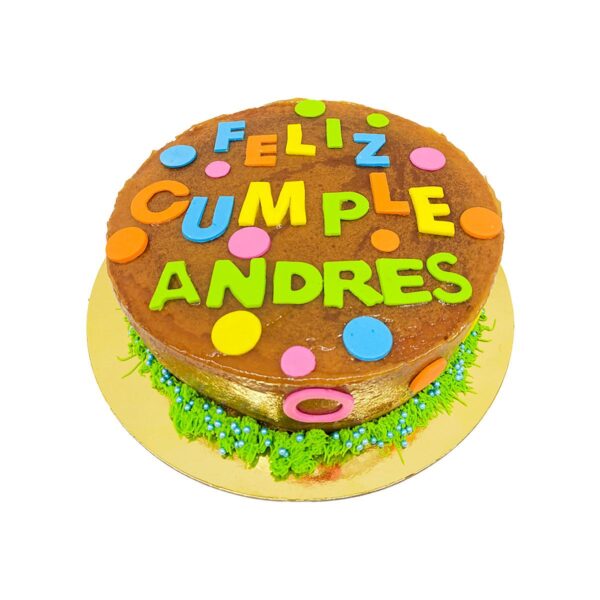 torta sin past naranja circulos