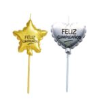 vela corazon estrella globo cumple