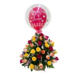 arreglo floral coqueto lleno de color