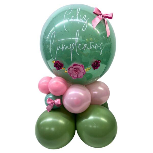 balloon bouquet floral eucalipto