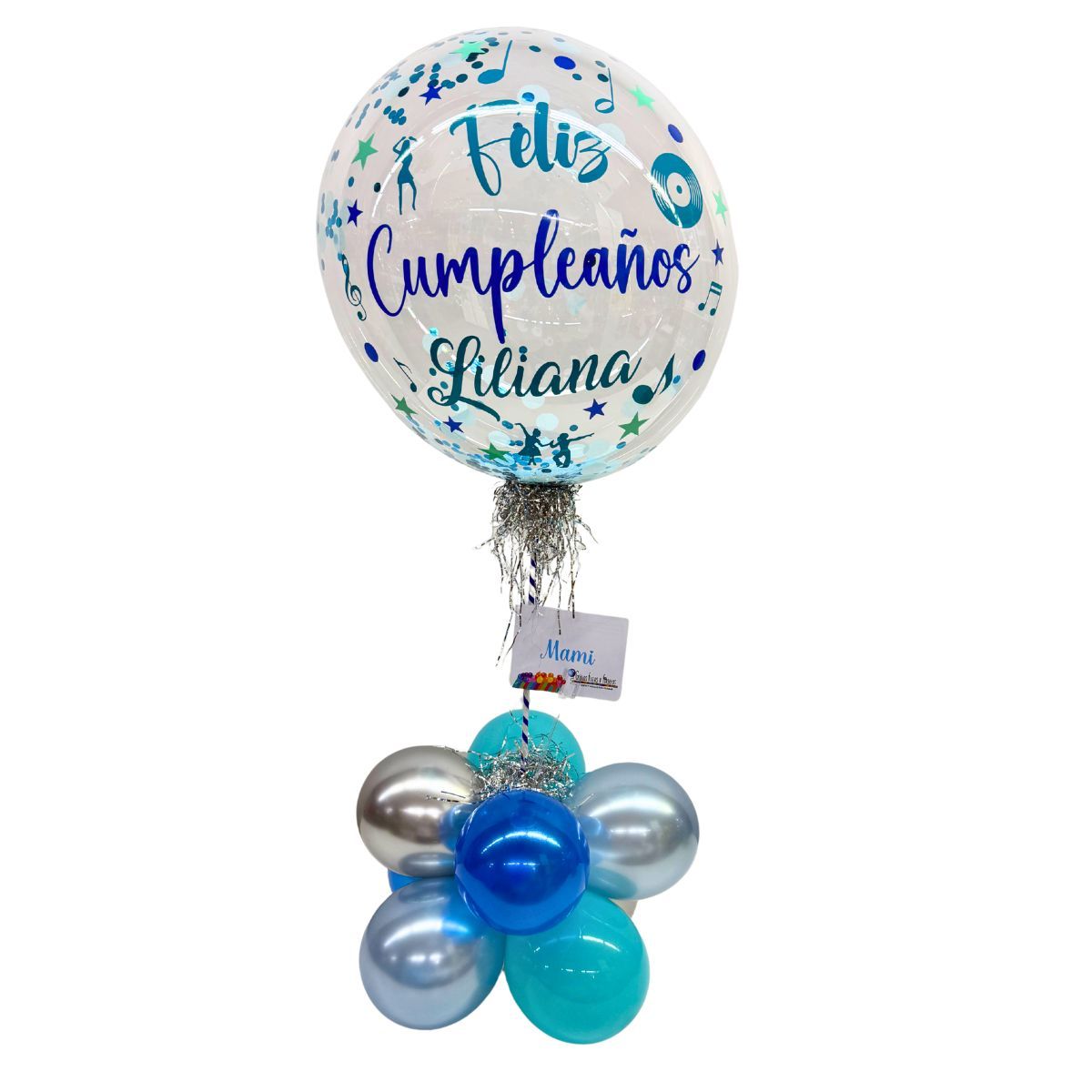 burbuja 18 pulg azules bailar