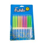 vela colores neon x12