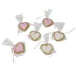 Galletas de Mantequilla Pequeñas Corazón con Dorado por Docena