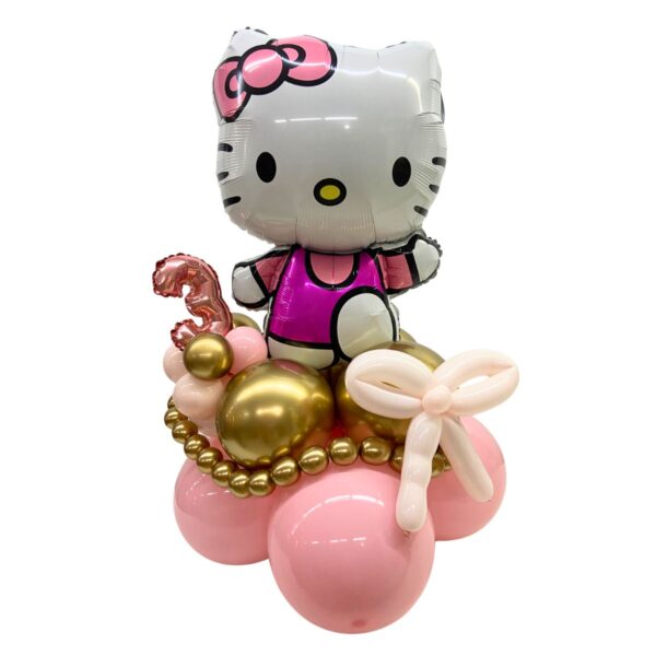 balloon bouquet hello kitty moño