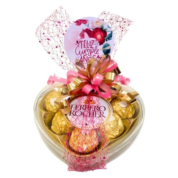 Corazón Chocolate Ferrero Decorado