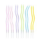 velas espiral colores pastel x12