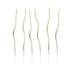 velas espiral dorado x6