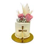 Torta Sabor Naranja con Chocolate Cruz y Rosas