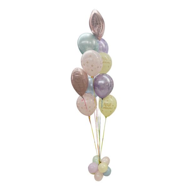 Bouquet de Globos con Helio Pastel