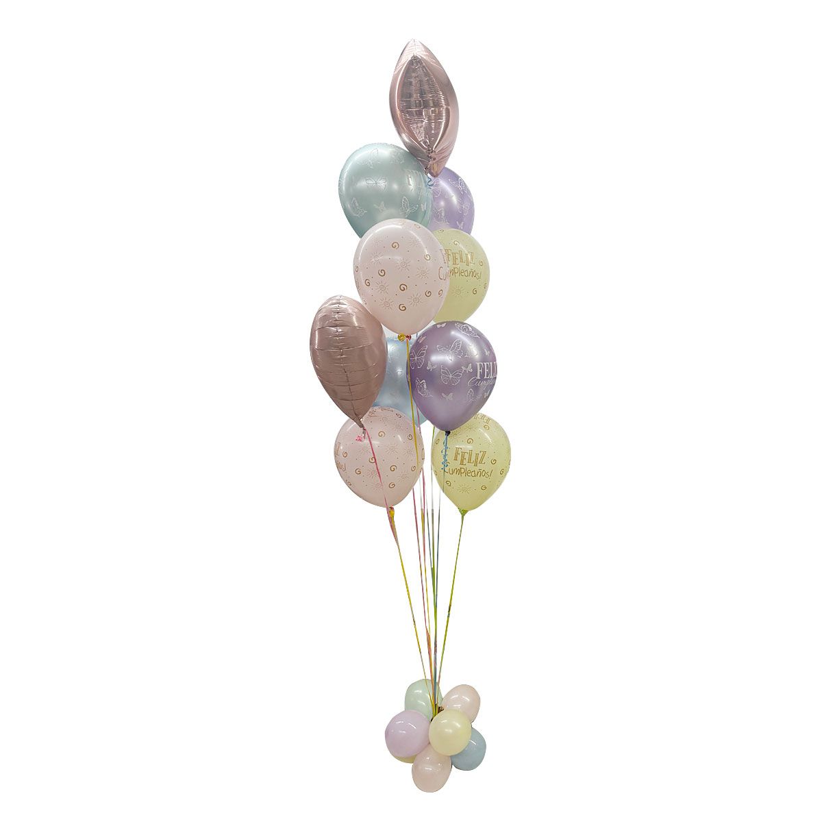 Bouquet de Globos con Helio Pastel