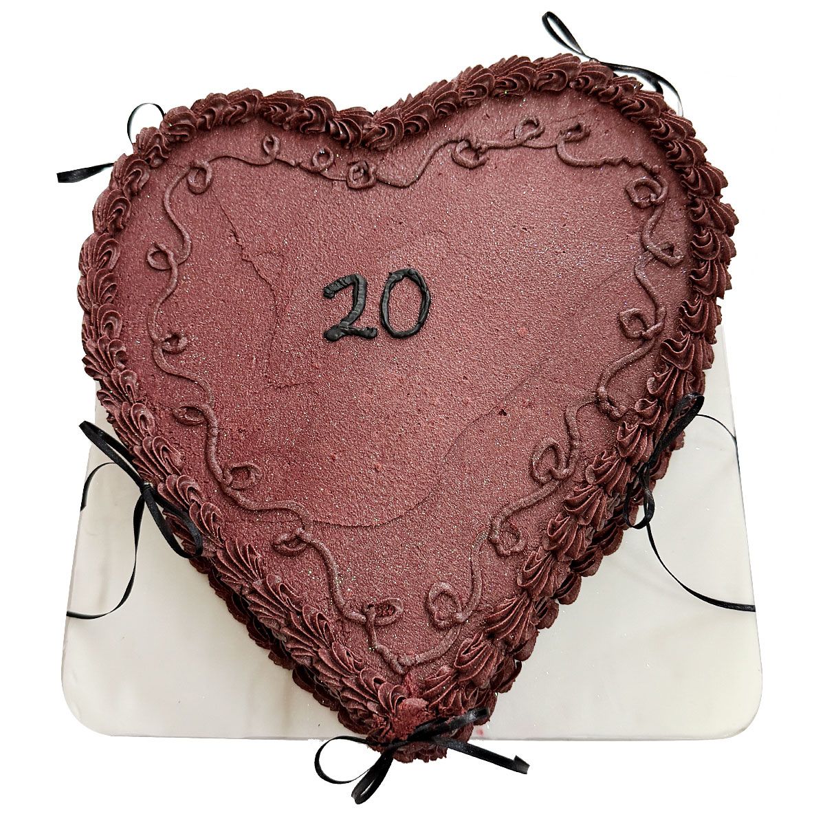torta corazon rojo numero