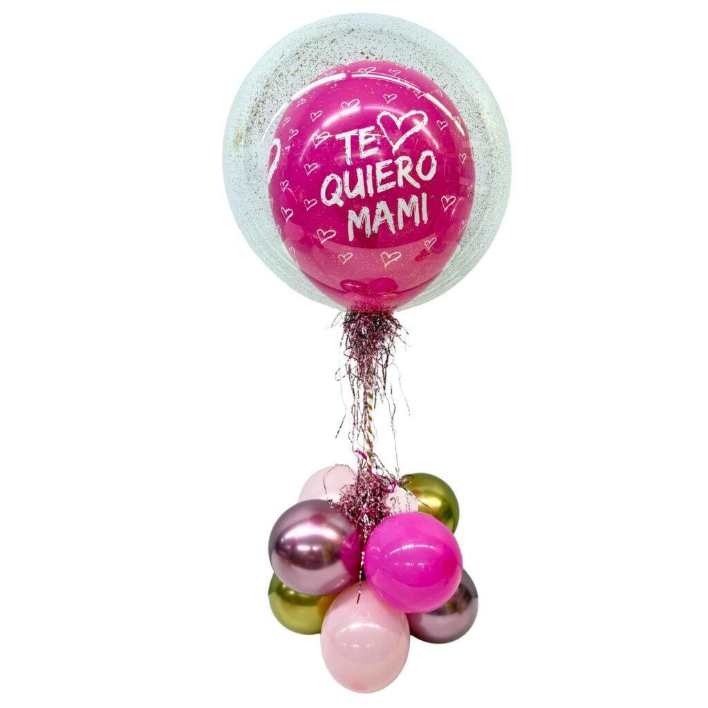 Centro de Mesa con Burbuja Día de la Madre