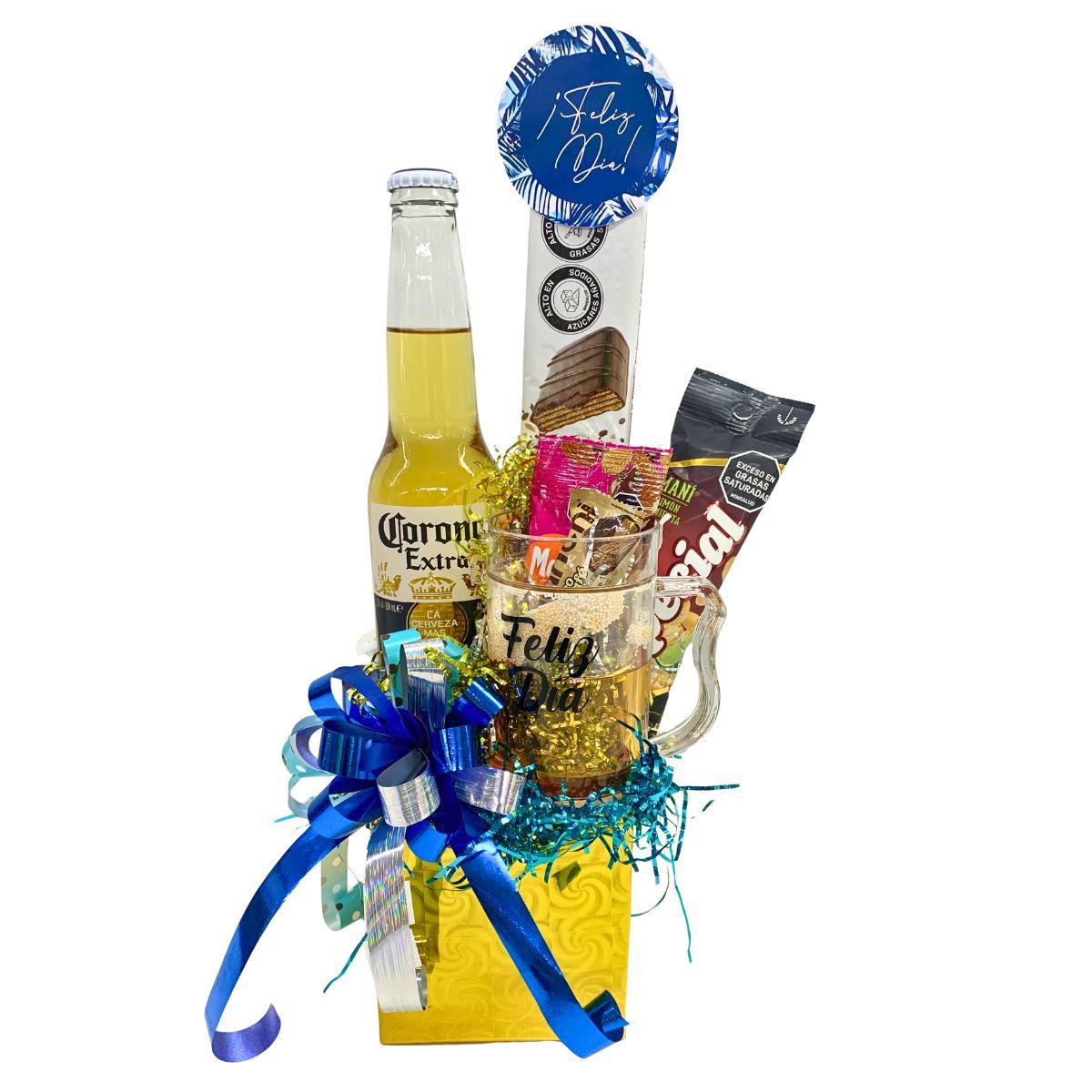 Ancheta Cerveza con Vaso para Celebrar