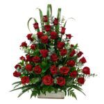 Arreglo Floral de Rosas en Canasta