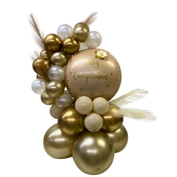Adorno de Globos tipo Balloon Bouquet Fantasia en Crema