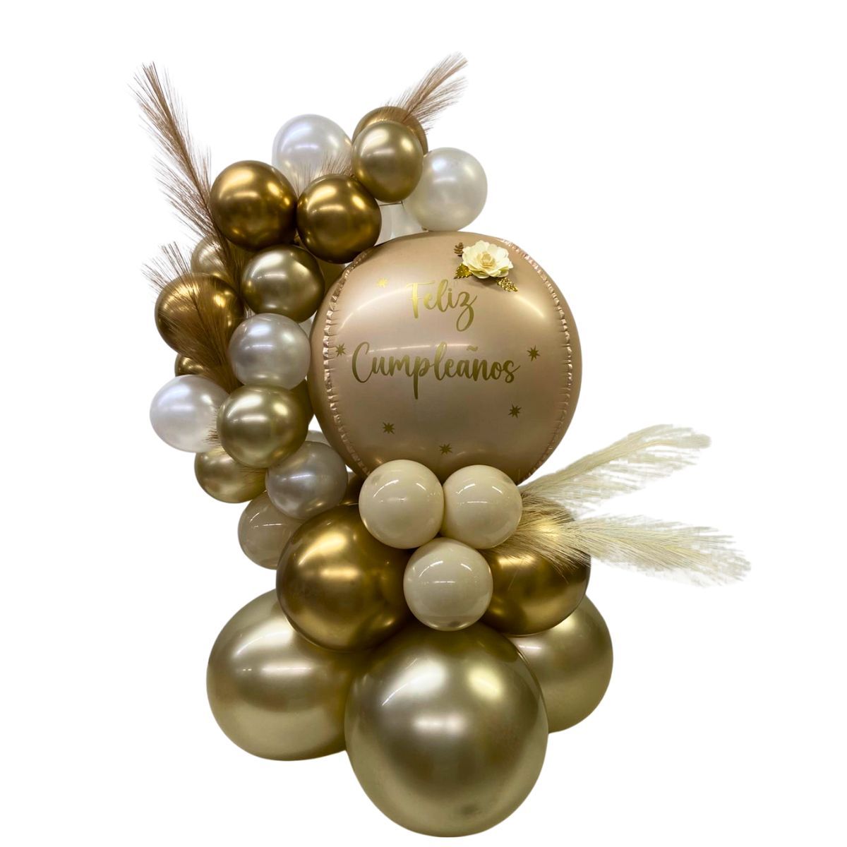 Adorno de Globos tipo Balloon Bouquet Fantasia en Crema