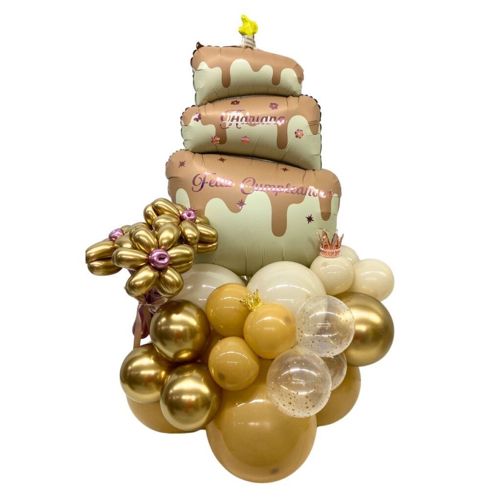 Adorno de Globos tipo Balloon Bouquet Torta