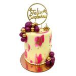 Torta Sabor Naranja con Chocolate Fucsia Royal