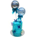 Torta Sabor Chocolate Mariposas Azules