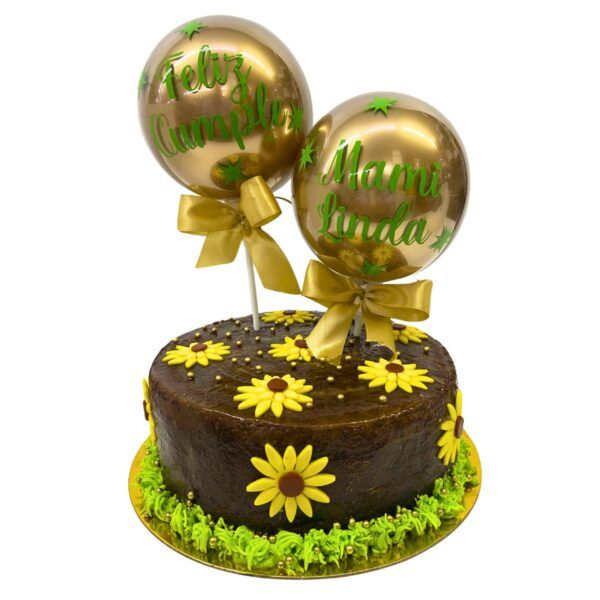 Torta Sabor Ponque Envinado Girasoles