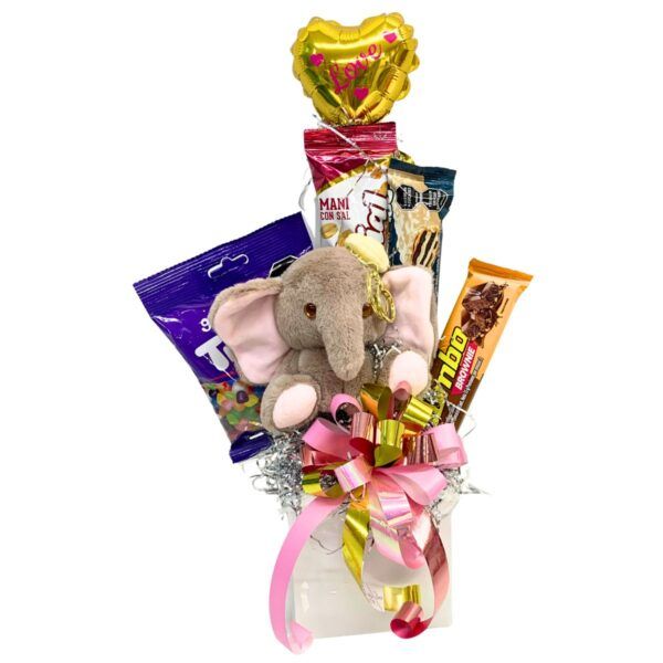 ancheta elefante tierno peluche globo corazon
