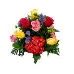 arreglo floral tropical centro redondo