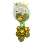 burbuja mariposas dorado eucalipto