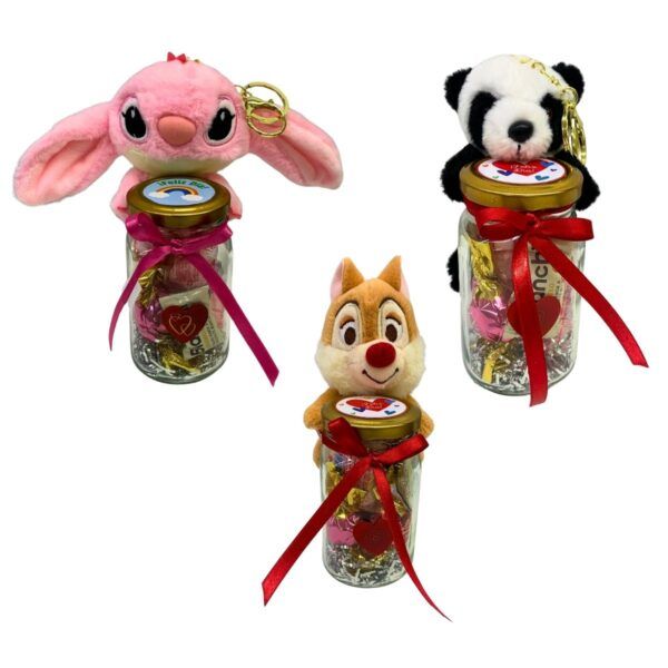 detalle peluche llavero frasco