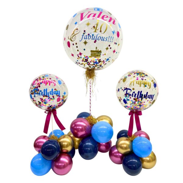 burbujas multicolor 9 y 18 pulg