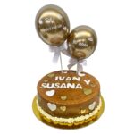torta sin past aniversario globitos
