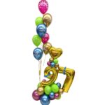 balloon bouquet numero globos helio multicolor