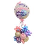 burbuja 18 pulg flores pastel